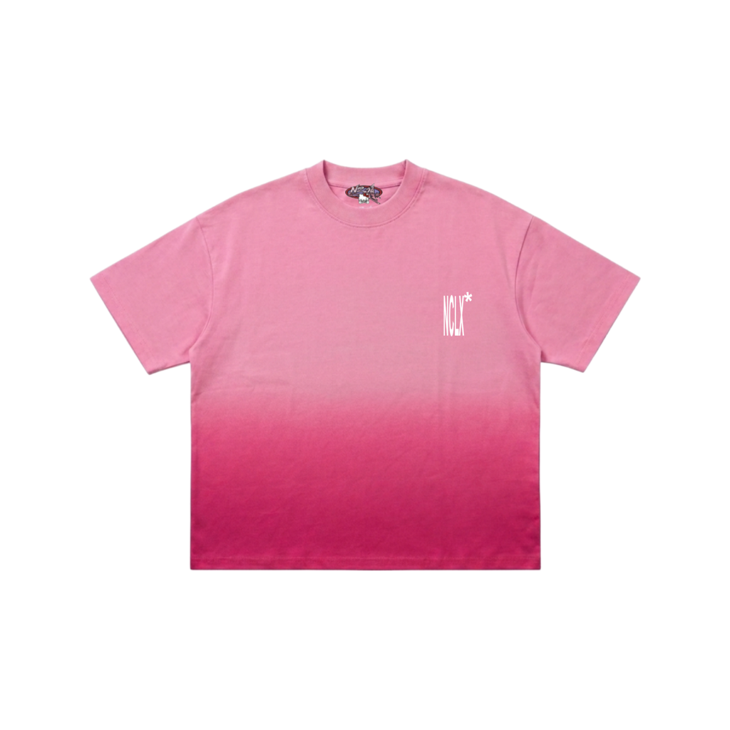 Pink Ombre washed Tee 002