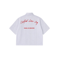 Certified Lover Boy- Pinstripe Boxy fit Blue Shirt