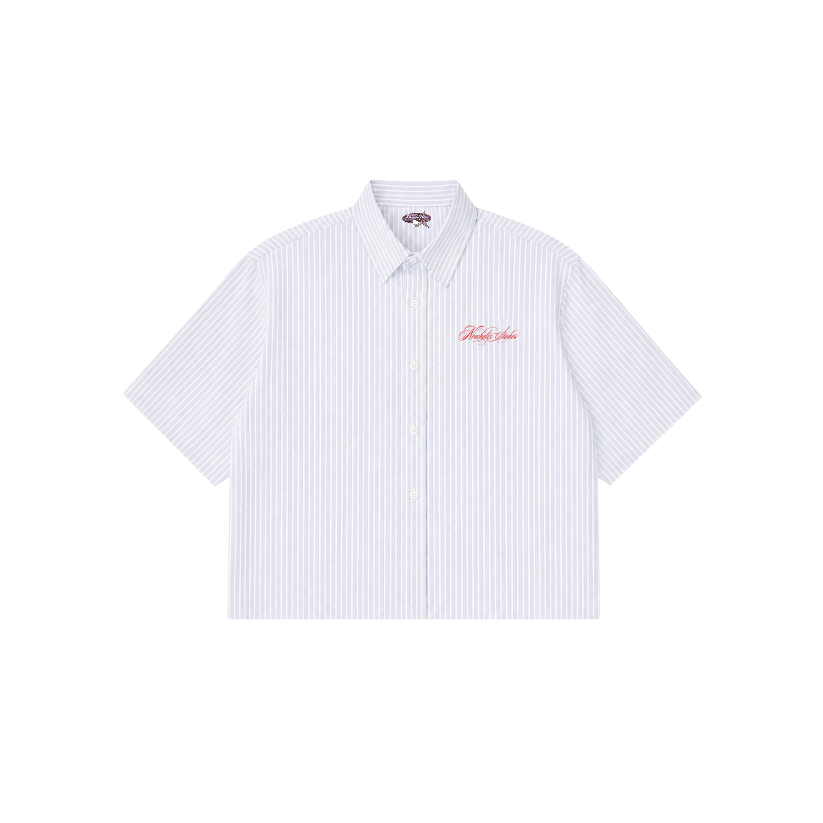 Certified Lover Boy- Pinstripe Boxy fit Blue Shirt