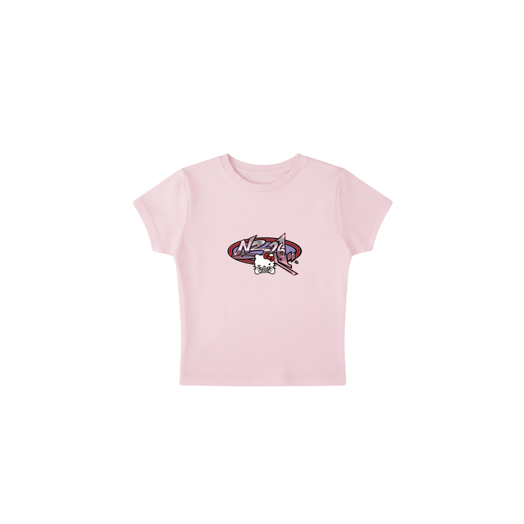 NCLX'S Hello Kitty- Pink Baby Tee