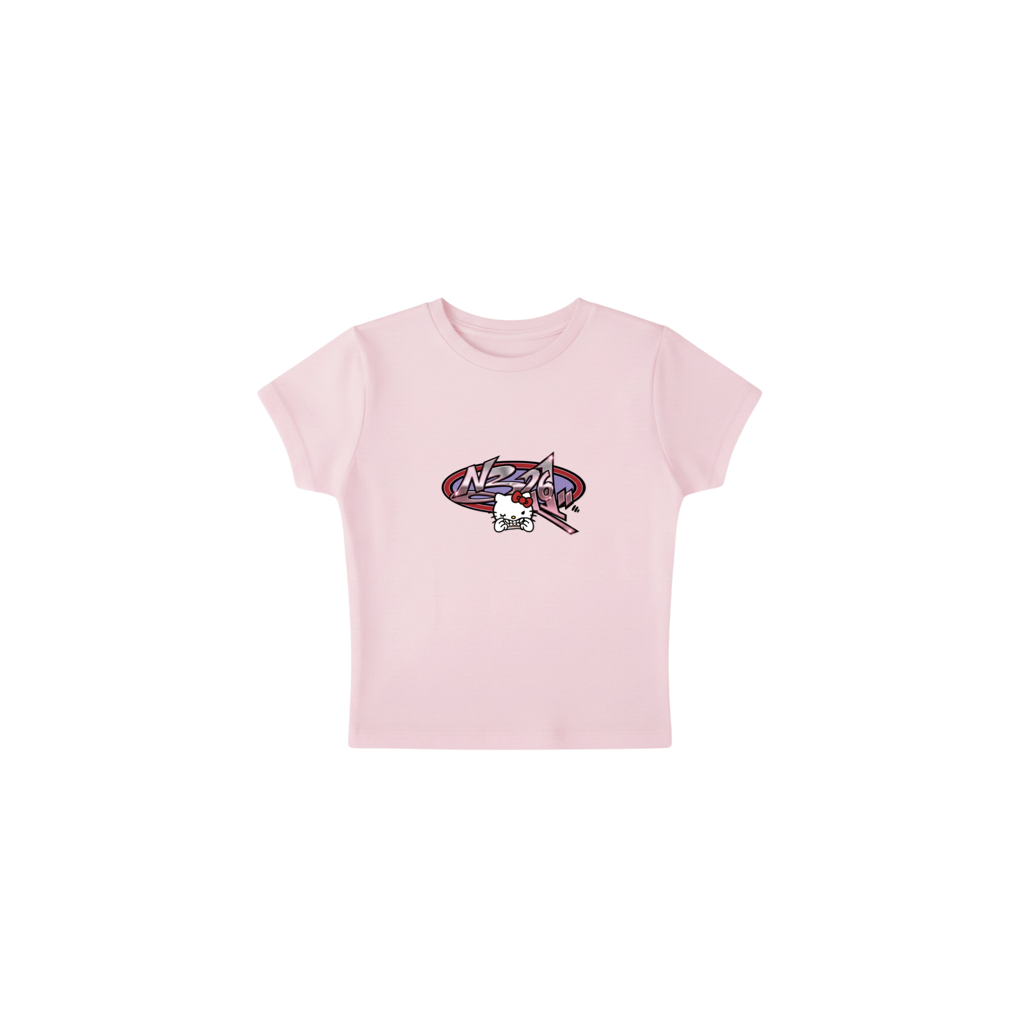 NCLX'S Hello Kitty- Pink Baby Tee