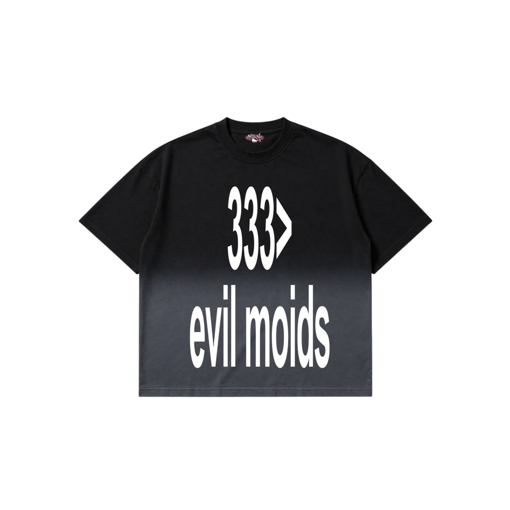 Evil moids- black gradient Oversized Tee