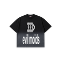 Evil moids- black gradient Oversized Tee