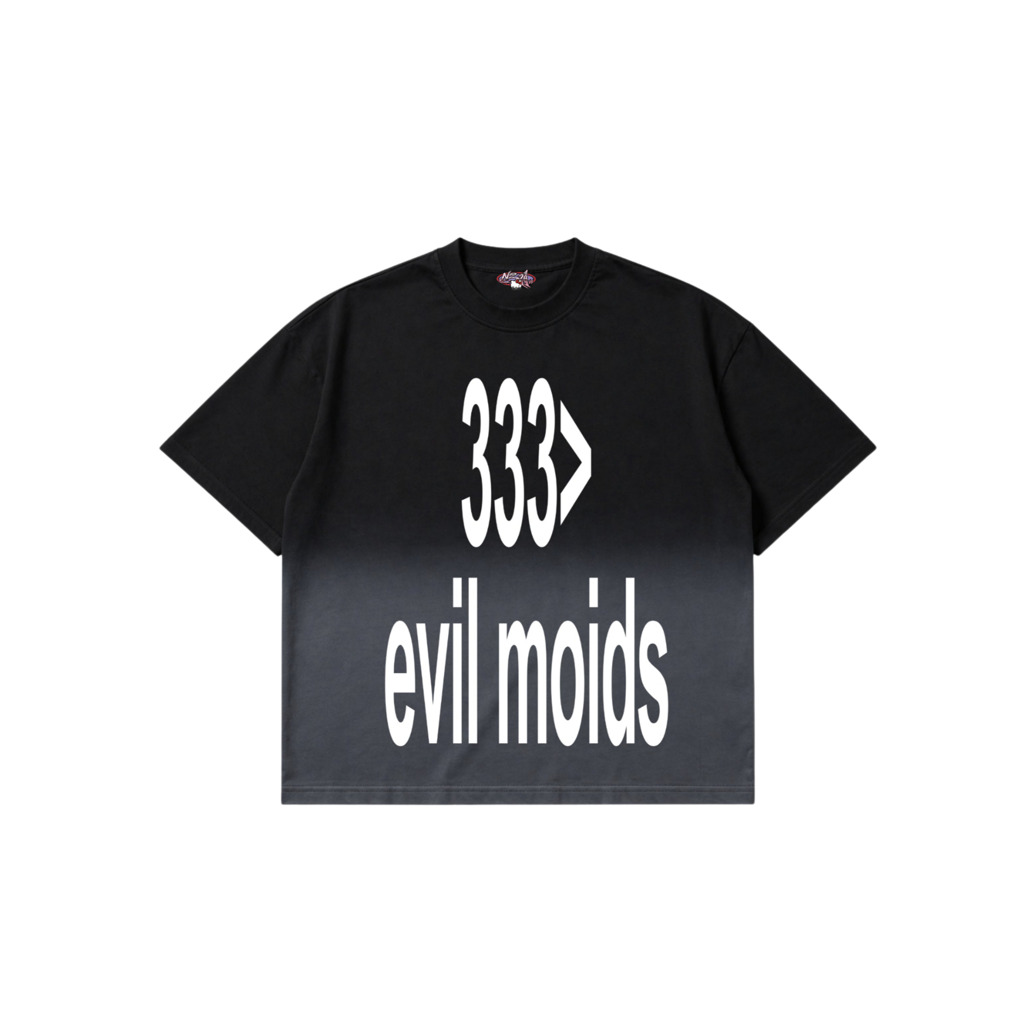 Evil moids- black gradient Oversized Tee
