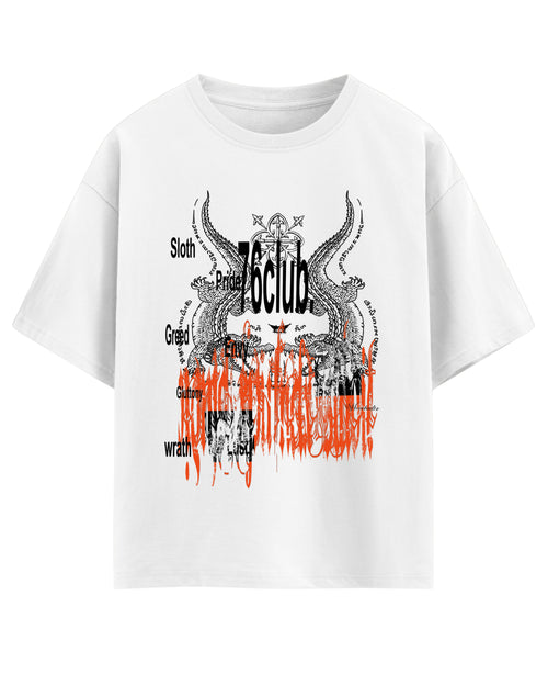 White Oversized T-shirt Front Design