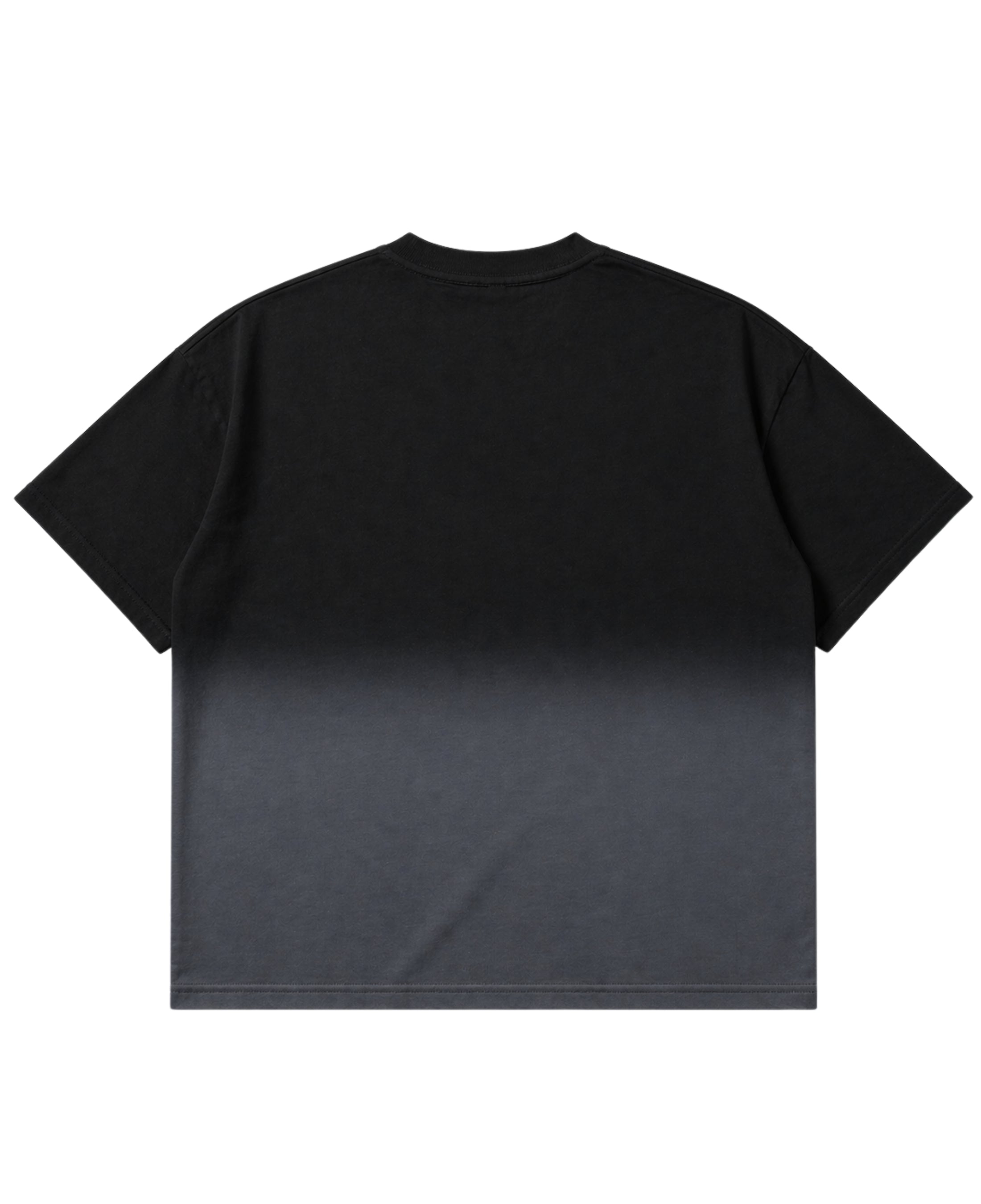 Black Ombré Wash Boxy Fit T-shirt Back Design