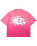 Pink Sunfade Ombré Wash Boxy Fit T-shirt Front Design