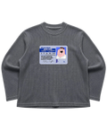 Peter Griffin Grey waffle knit oversized tee