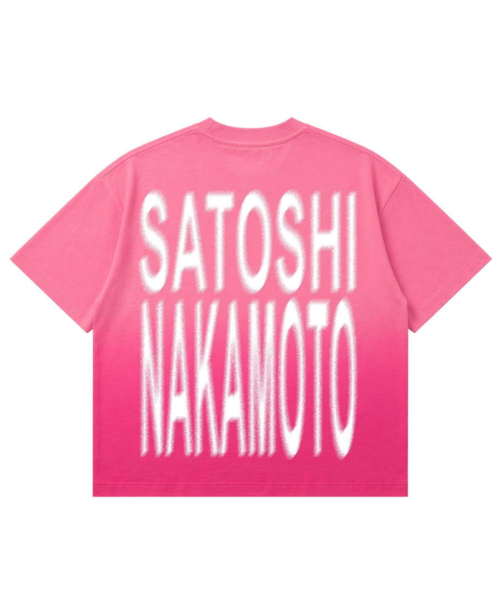Pink Sunfade Ombré Wash Boxy Fit T-shirt Back Design