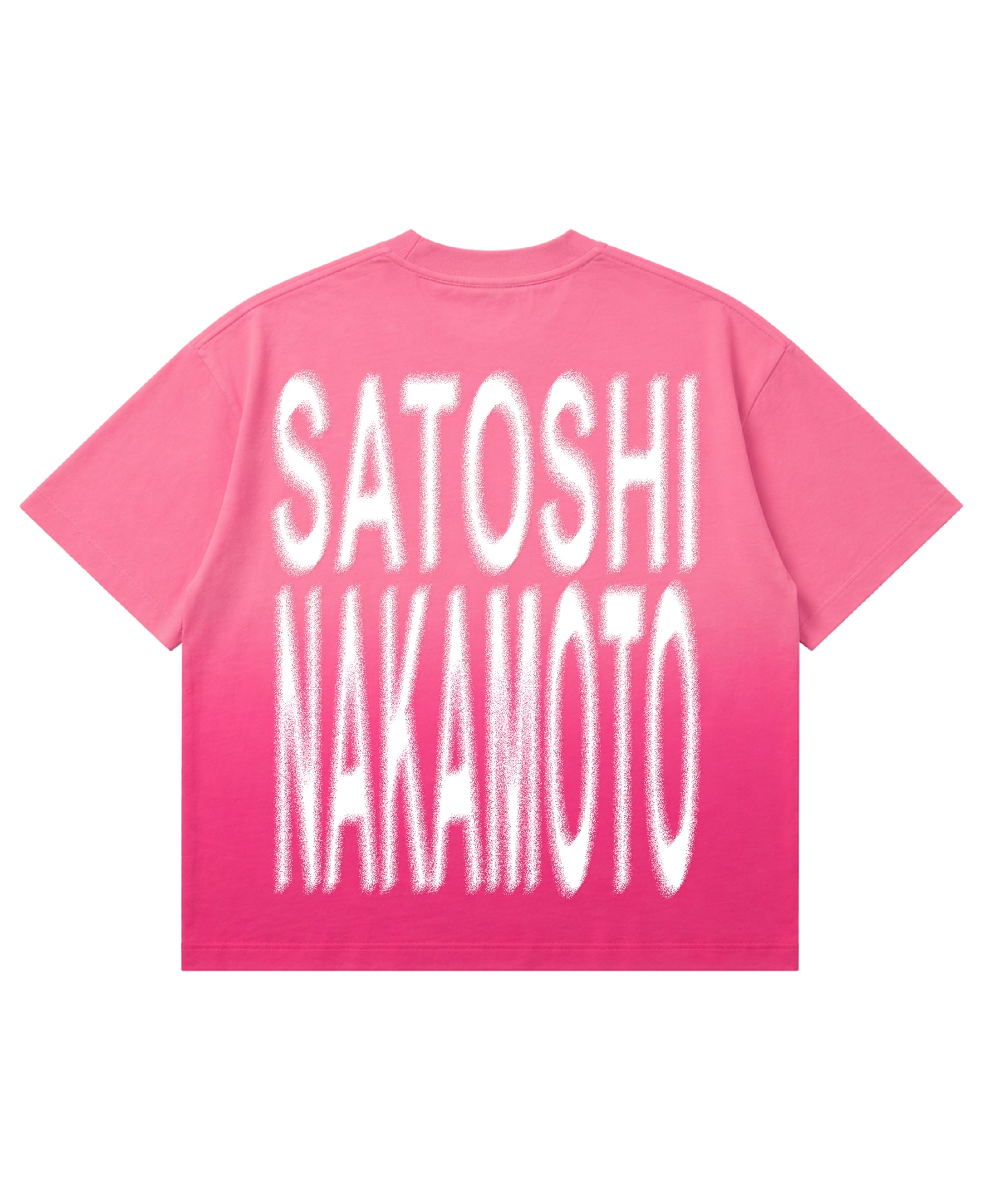 Pink Sunfade Ombré Wash Boxy Fit T-shirt Back Design