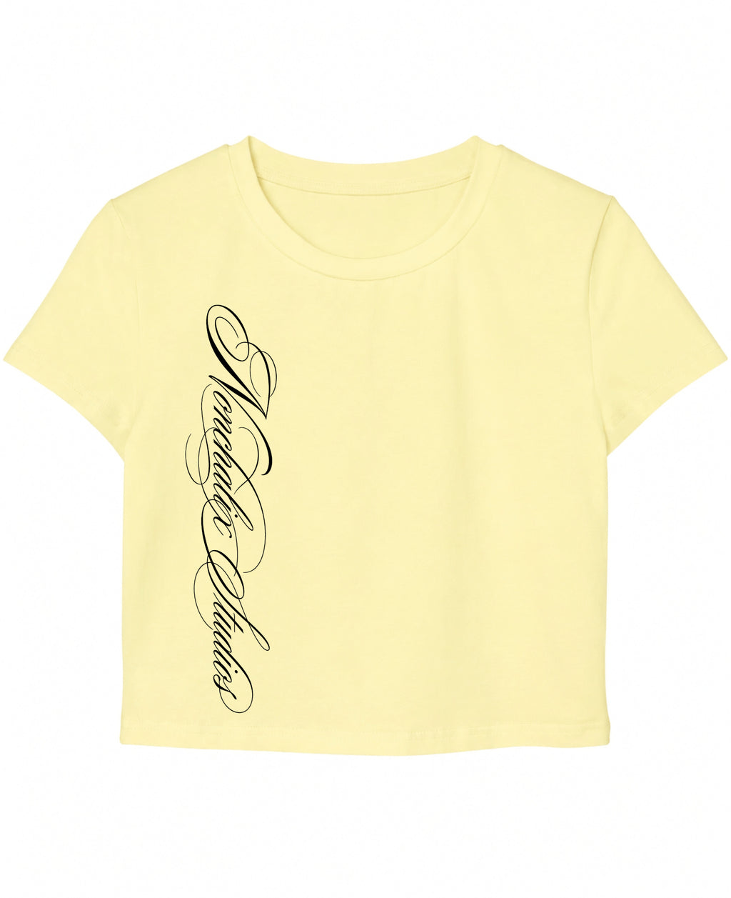 Butter Yellow Baby Tee Front Design