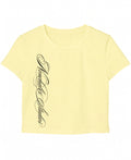 Butter Yellow Baby Tee Front Design
