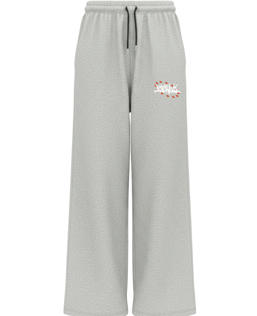 Grey Cotton Joggers Front Design