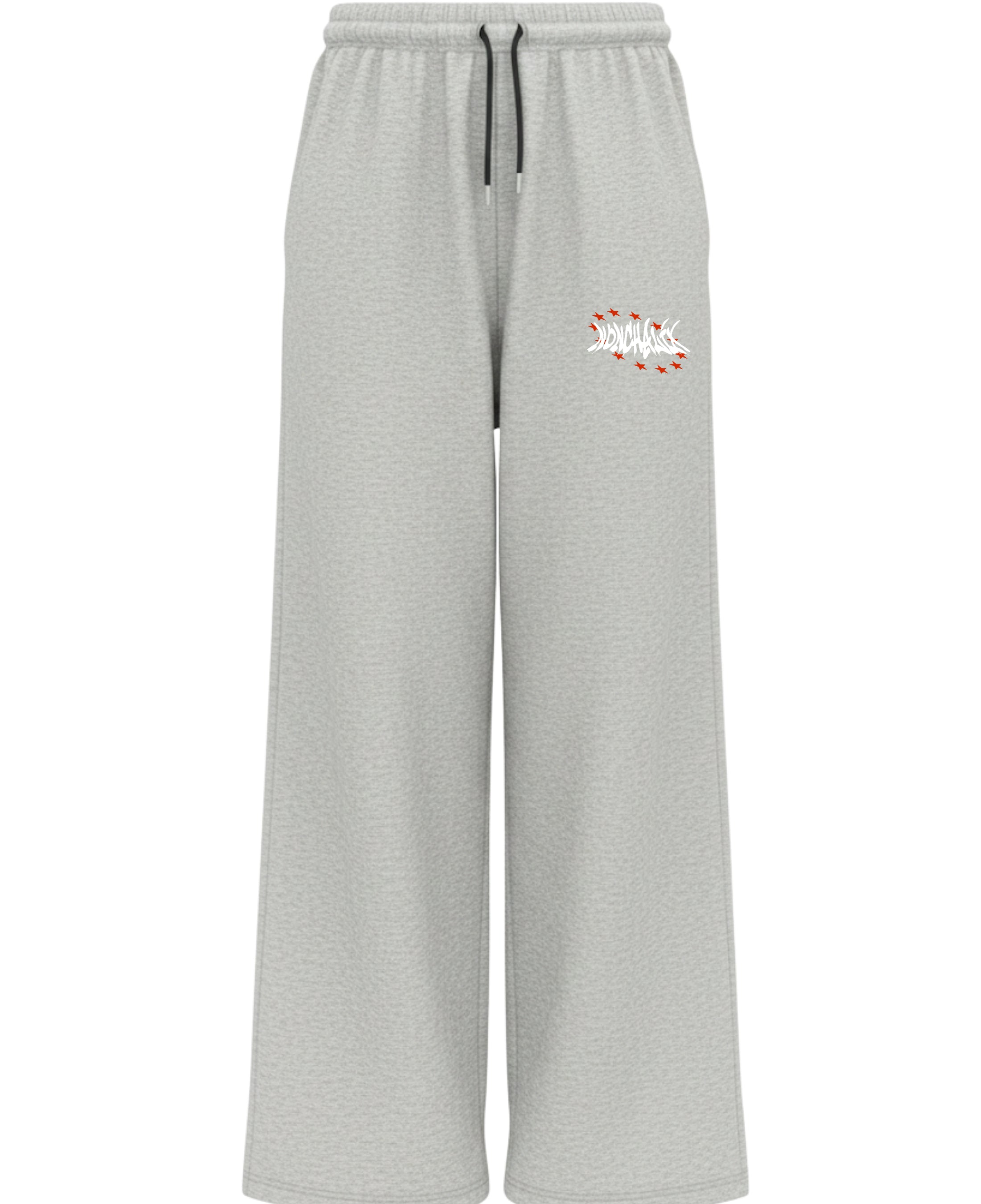 Grey Cotton Joggers Front Design