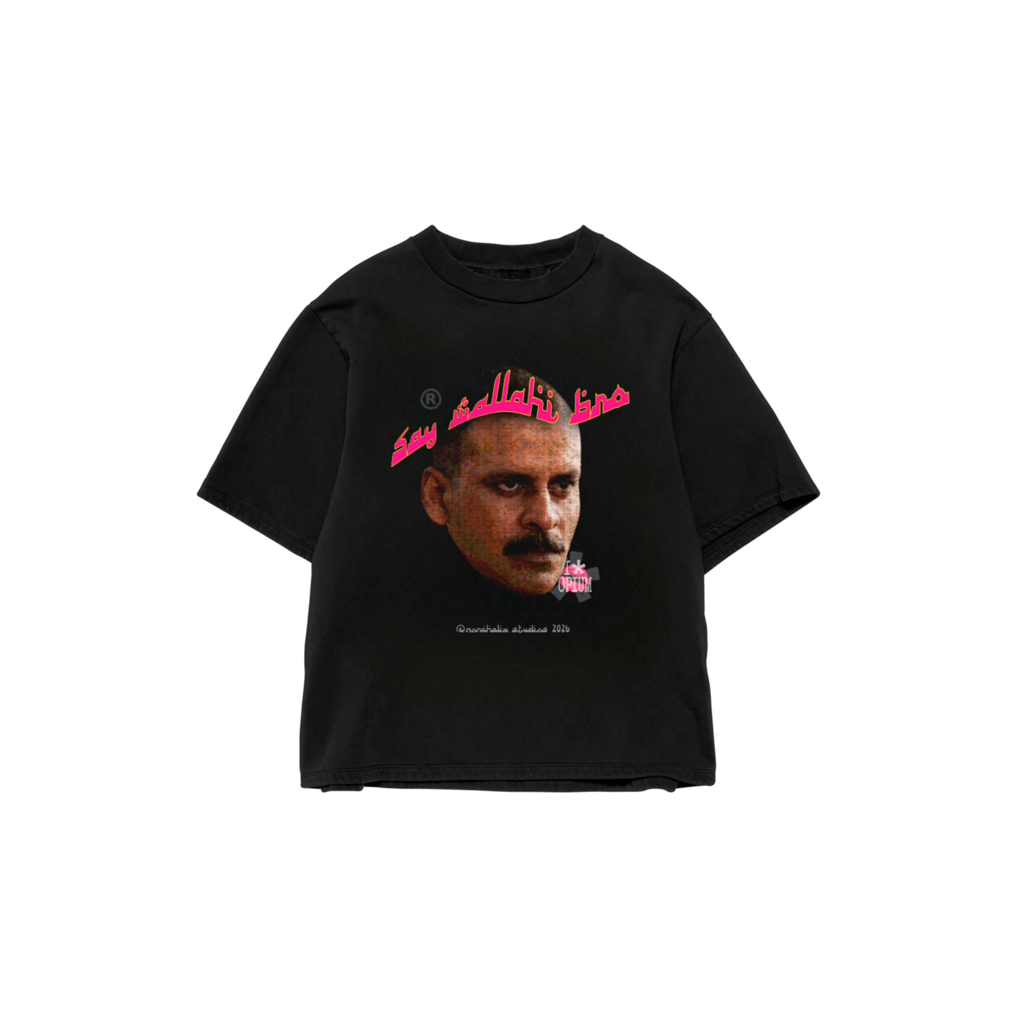 Say Wallahi Bro Oversized Boxy fit Black Tee