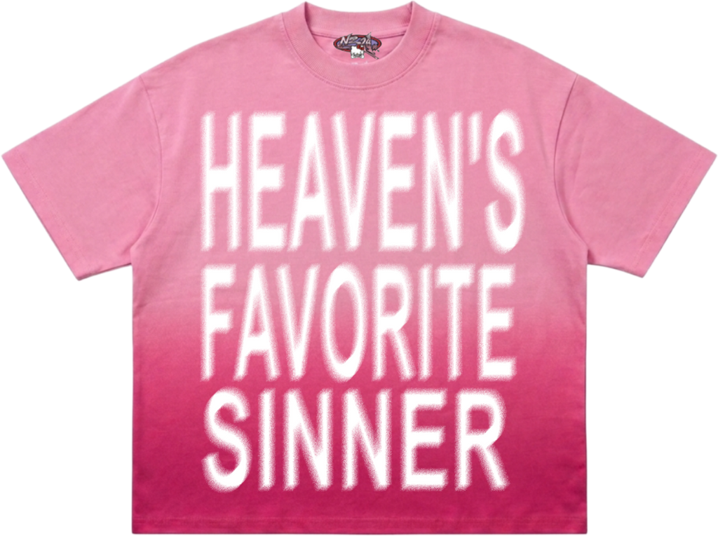 Pink Sun faded Oversized Tee 001