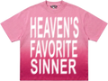 Pink Sun faded Oversized Tee 001