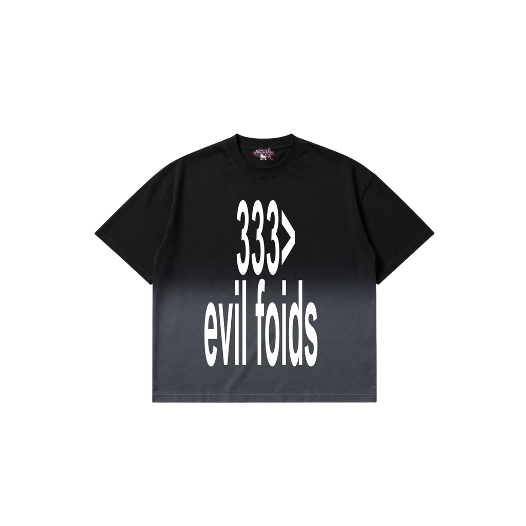 Evil Foids- Black Gradient Oversized Tee