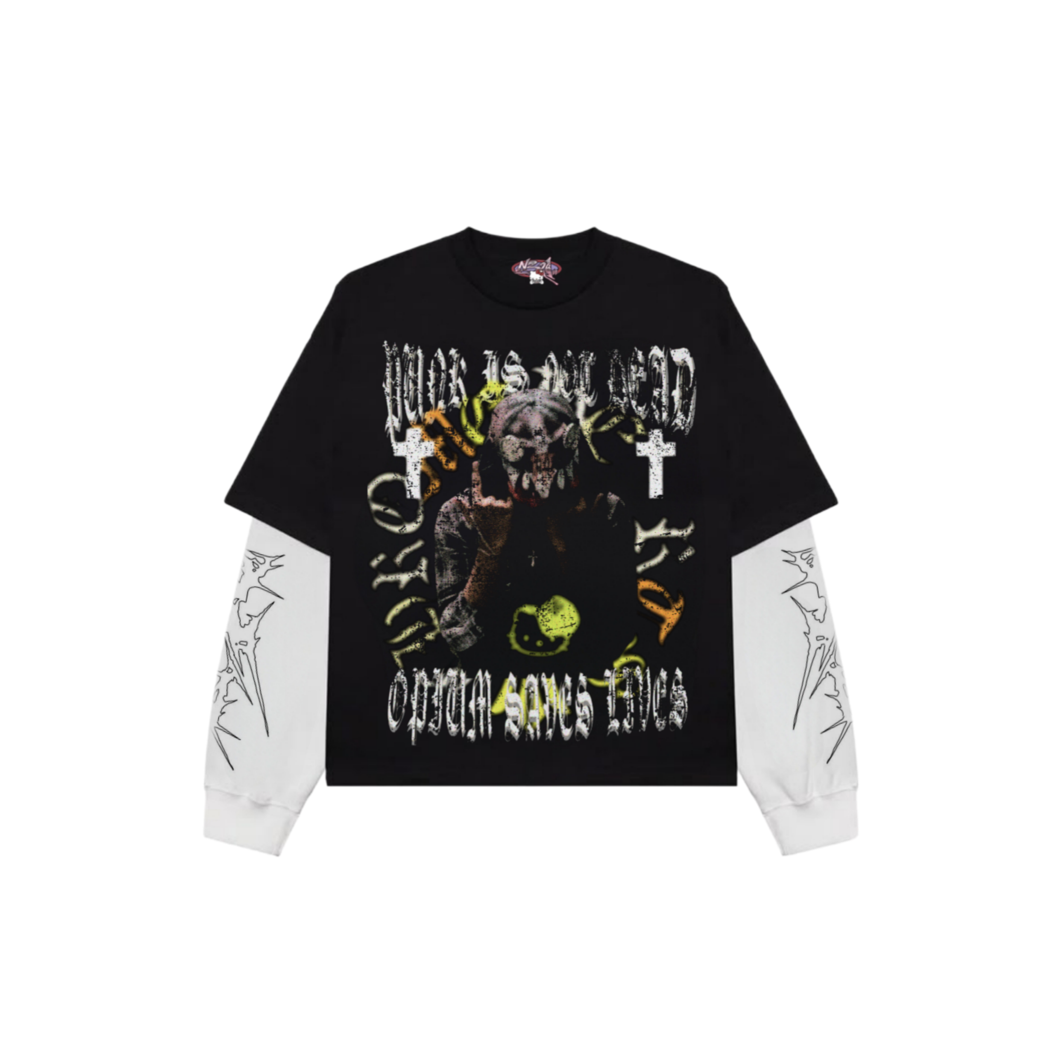 Punk Is not Dead- Attached sleeve oversized tee 01