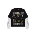 Punk Is not Dead Oversized Tee with attached white sleeves