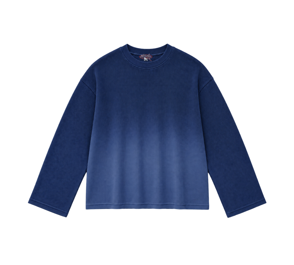 Blue Ombre washed- Waffle 09