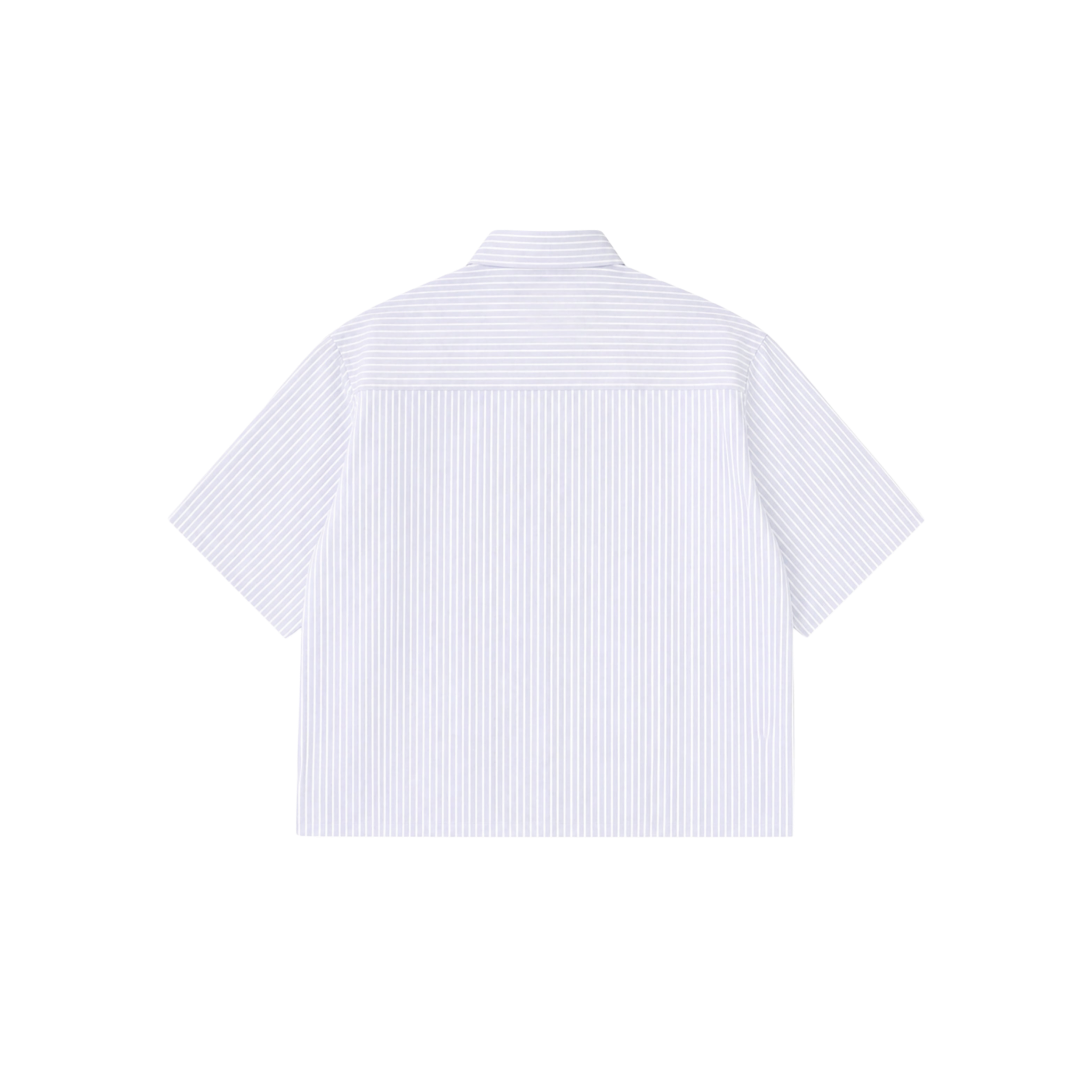 Mclovin License Boxy fit Pinstripe Blue shirt