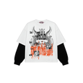 76 club- Oversized attached sleeve tee